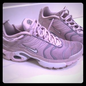 Light pink and white sneakers